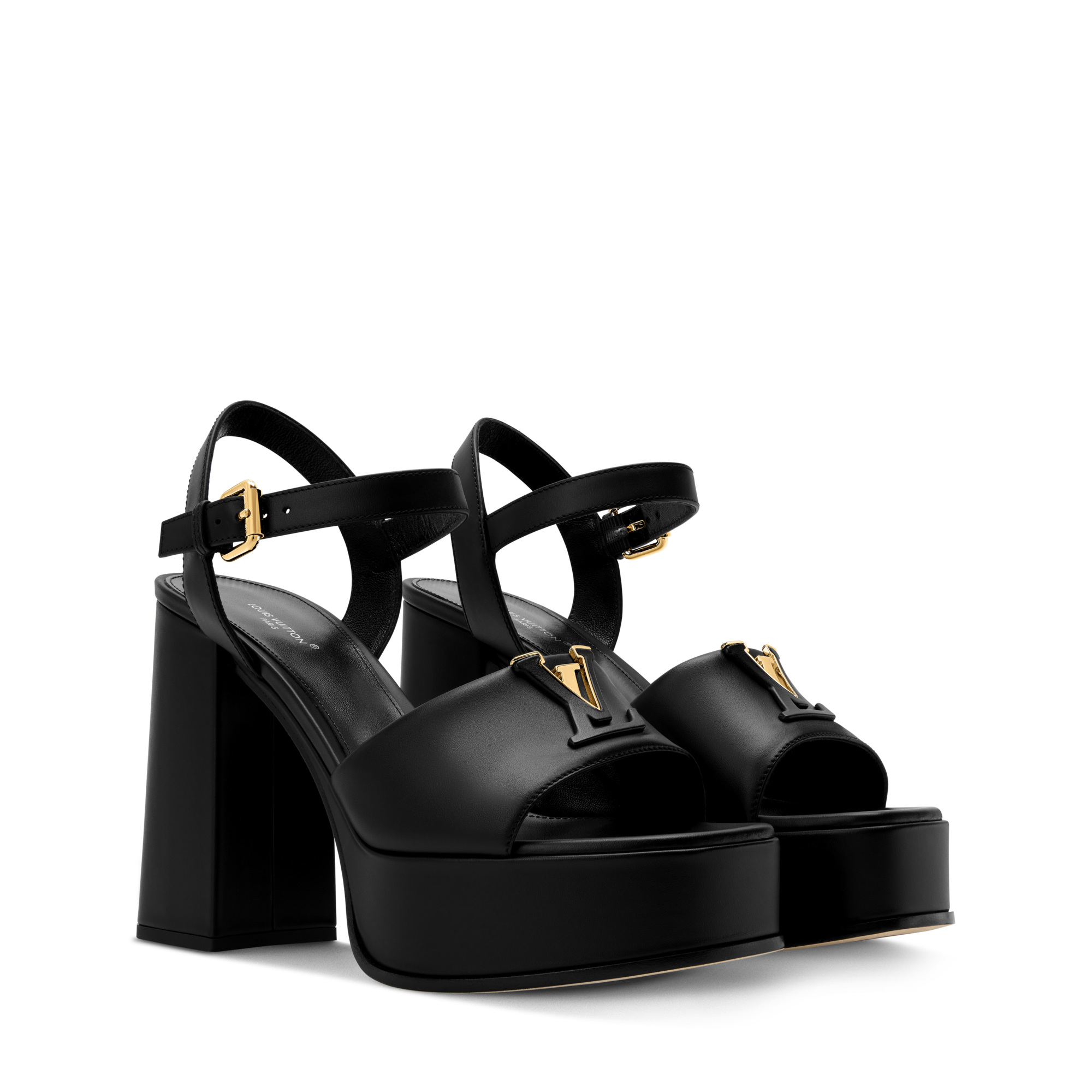 【ペコrinさま】Louis Vuitton ミュールブラックサテン22.5cm LV Mare Platform Sandal - Shoes 1AK48U | LOUIS VUITTON